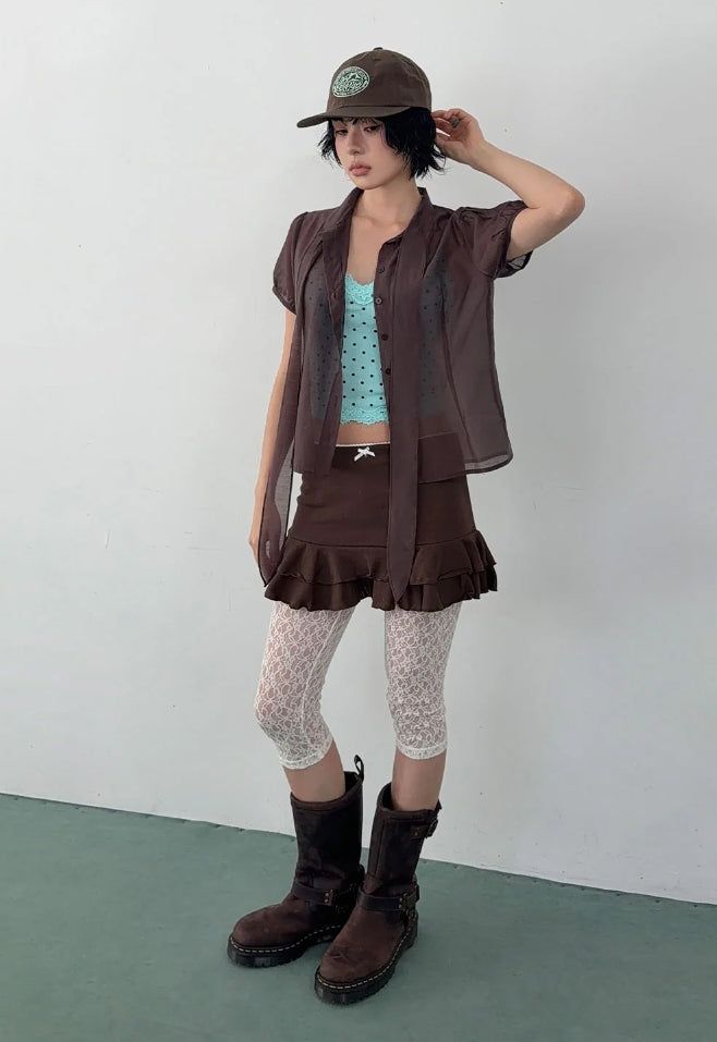TIE SHEER SHIRT
