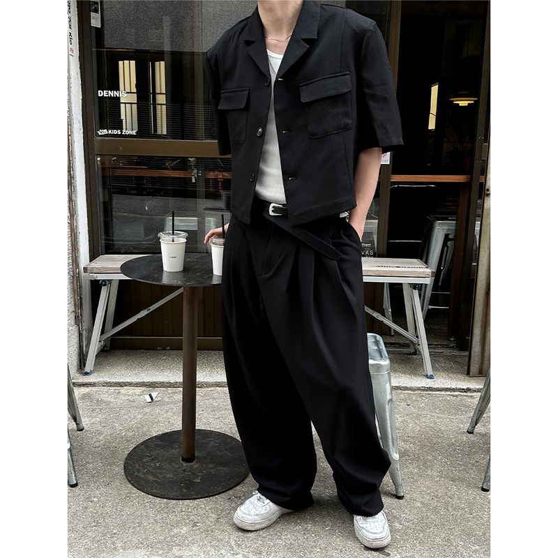 [S/S] Two pocket half crop jacket(2color)