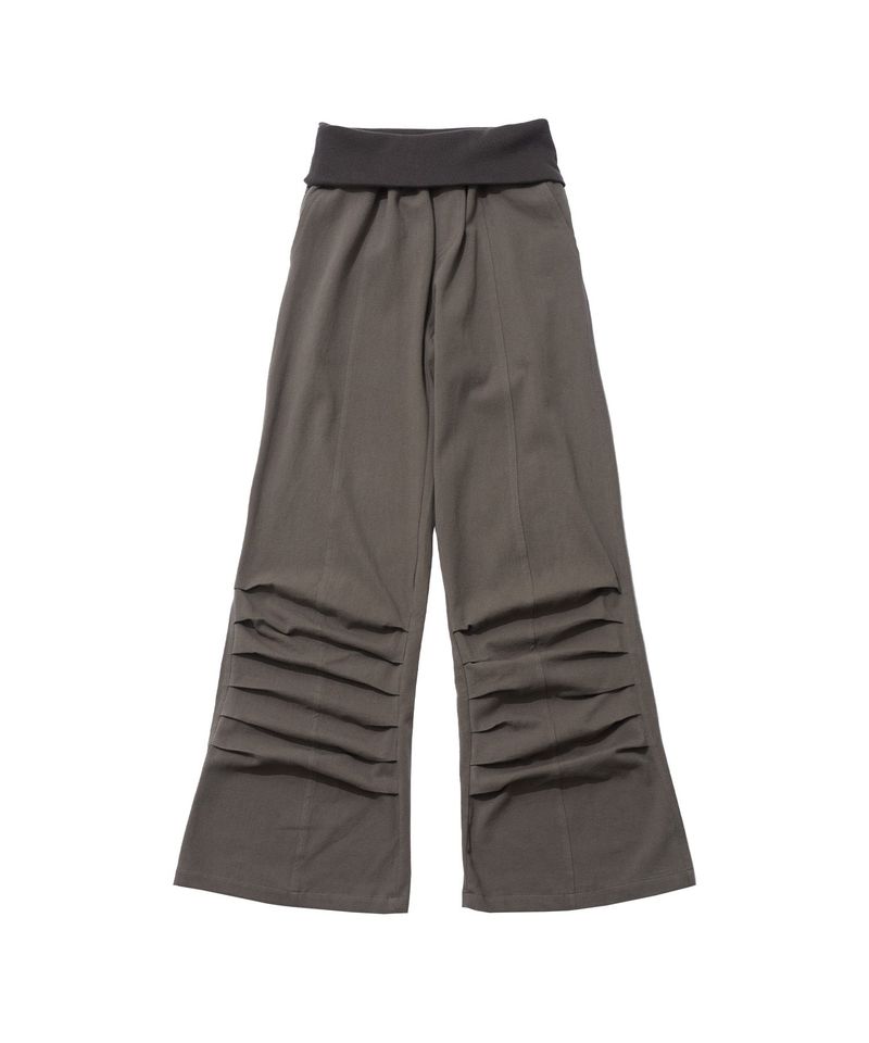 FOLDING SHIRRING PANTS - KHAKI GRAY