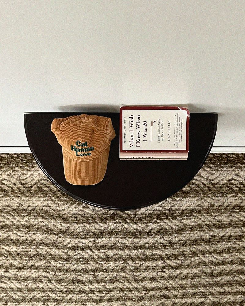 CAT HUMAN LOVE CORDUROY BALL CAP_BEIGE