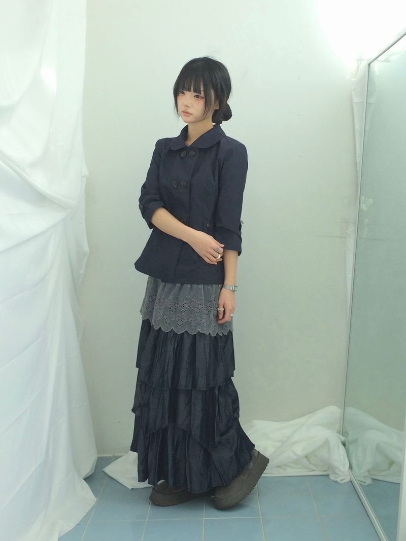 Semi-A-Line Double Button Jacket