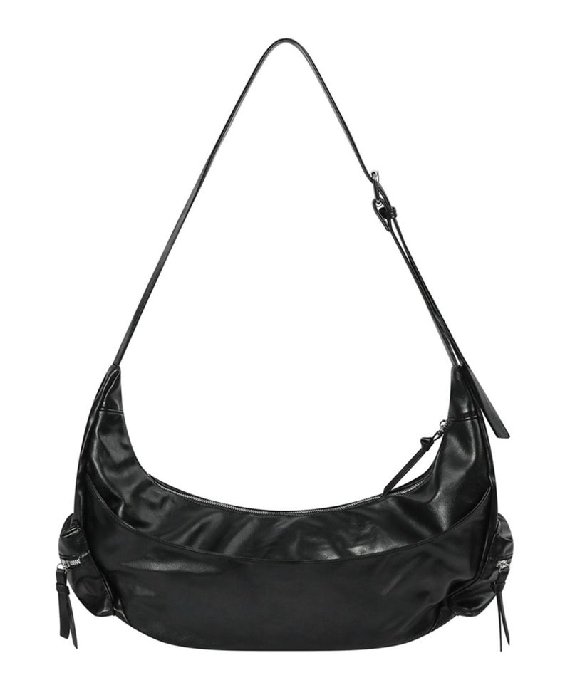 STRUM CROSS LEATHER BELTED SHOULDER BAG UNISEX