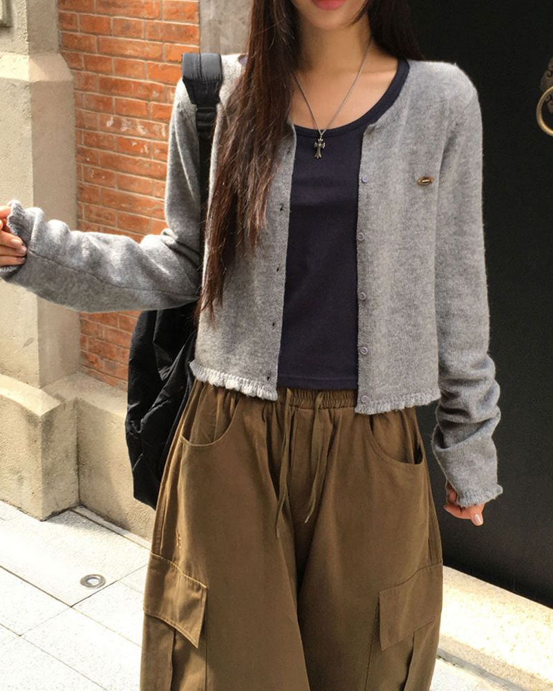 Candy Frill Knit Cardigan