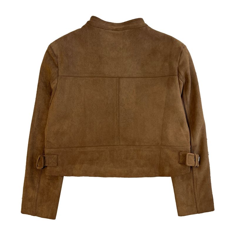 Bohemian two-button buckle suede rider jacket (2 colors)