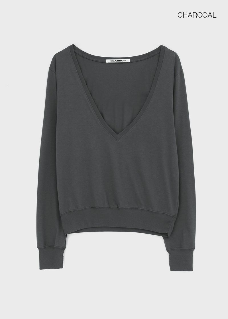 [MADE] Roni's Deep V-neck Summer Cotton Long Sleeve Tee