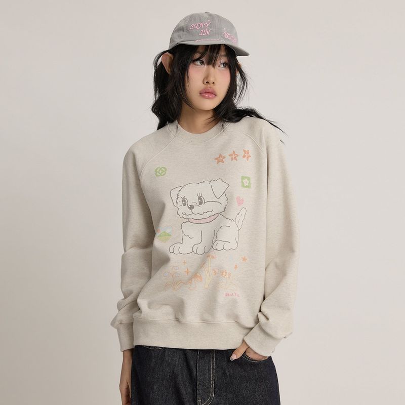Vintage GOOREUM Drawing Raglan Sweatshirt