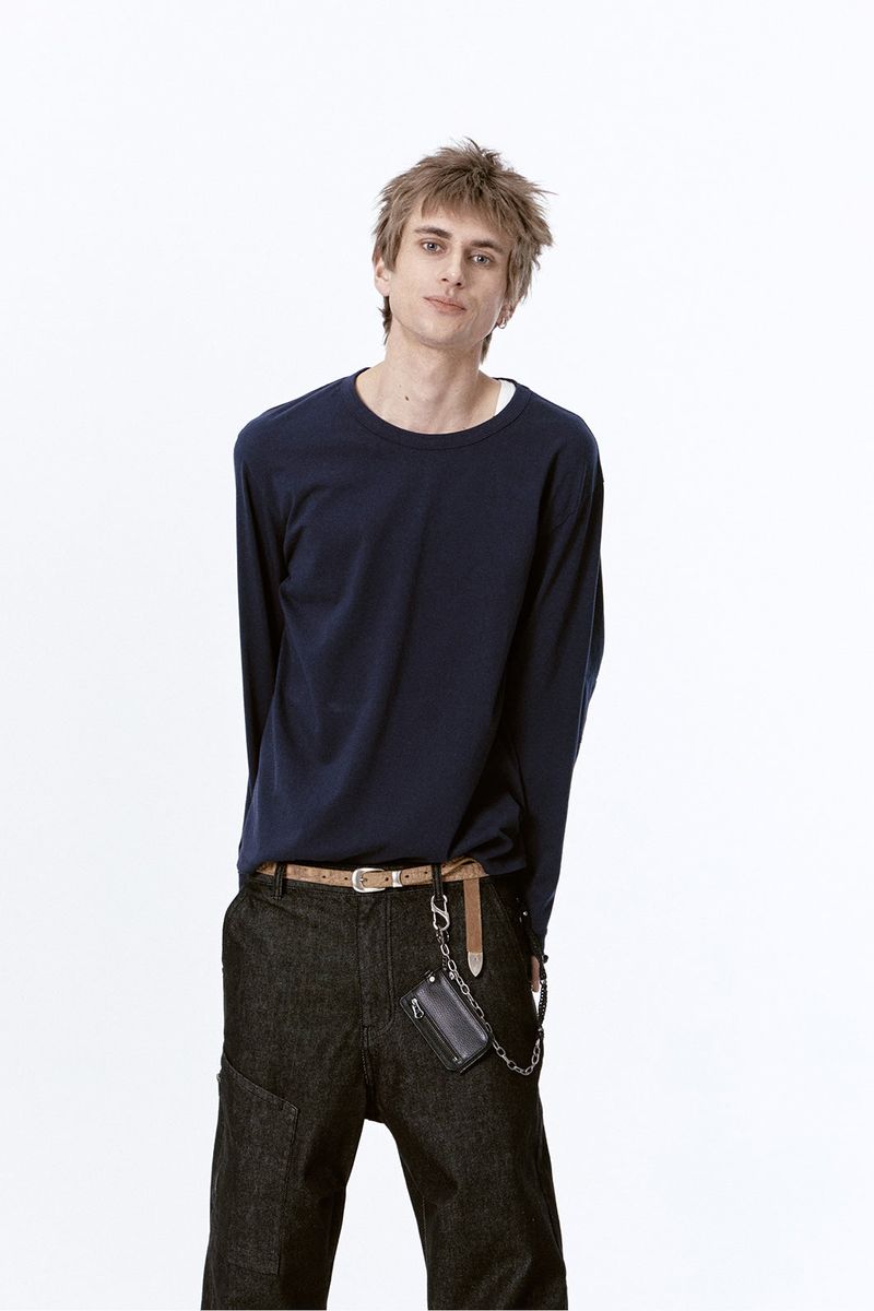 ETCE（イーティーシーイー）の「(BASE) GLOVE LONG SLEEVE (NAVY)（Tops）」