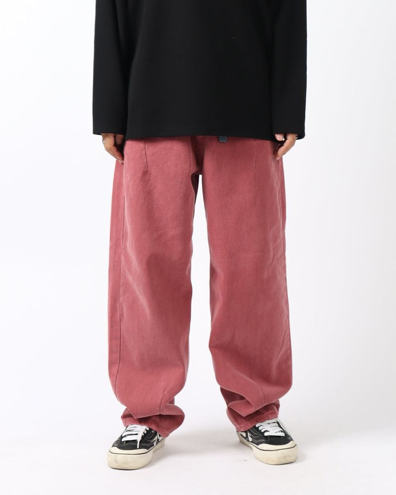 structured denim pants_2color