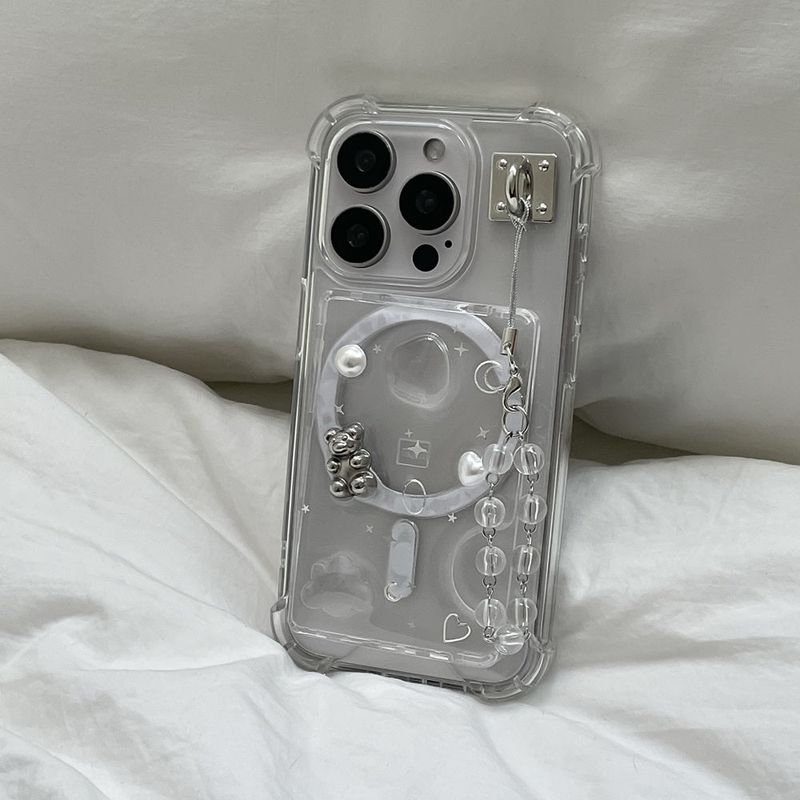 [made]Silver bear magsafe card wallet 