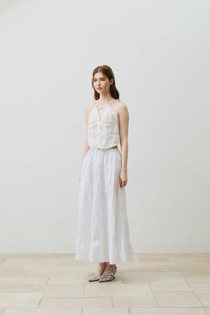 LOVEY LONG SKIRT / WHITE