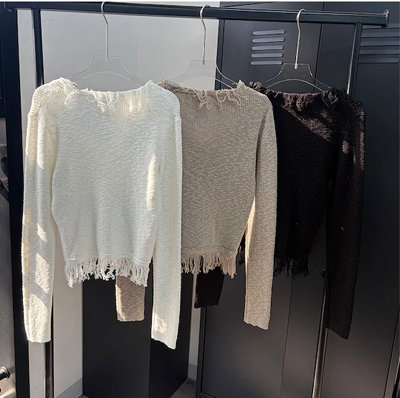 Frill knit cardigan(3color)