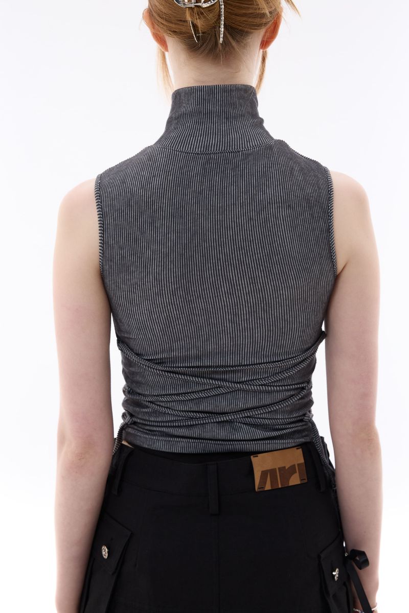 JOSEE HALF ZIP-UP / CHARCOAL