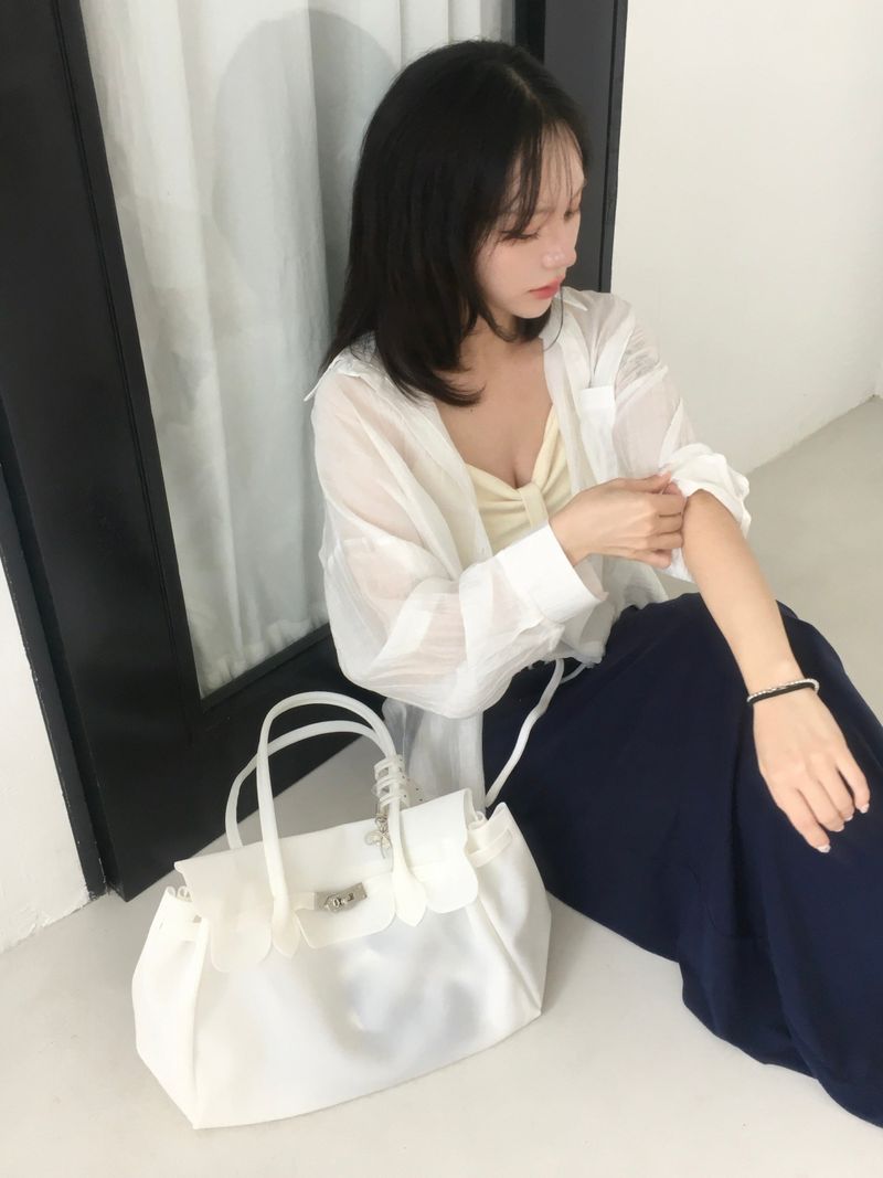 Airy Shell See-Through Shirt (7c)