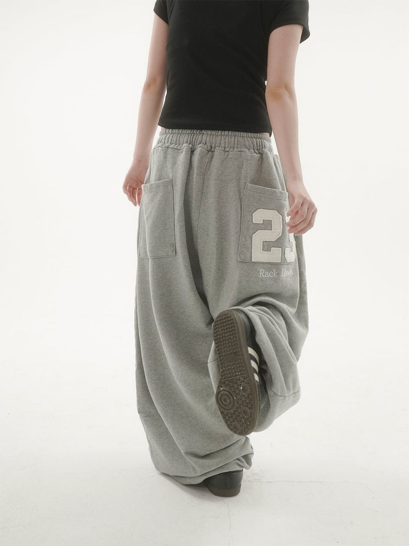 Bold 23embroidery sweat pants -3C
