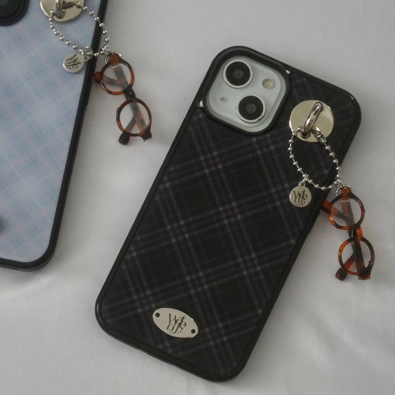 [MADE] classic check bumper case (black)