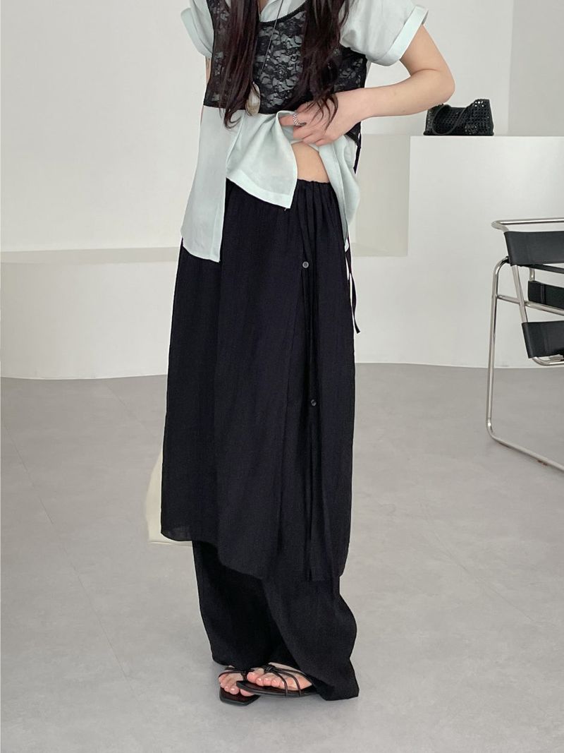 INCHANT ME(インチャントミー)の「Wrinkle Wrap Layered Wide Pants(Pants)」