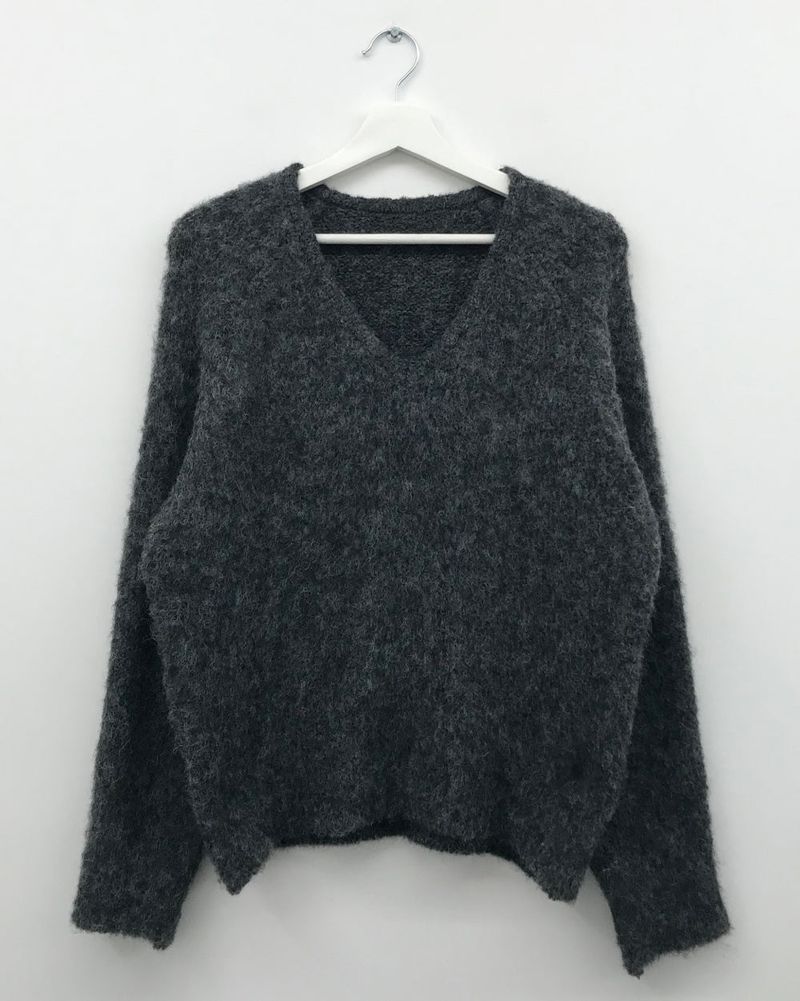 [MD Pick]Wool-Touch Brush V-Neck Knit (4 Colors)