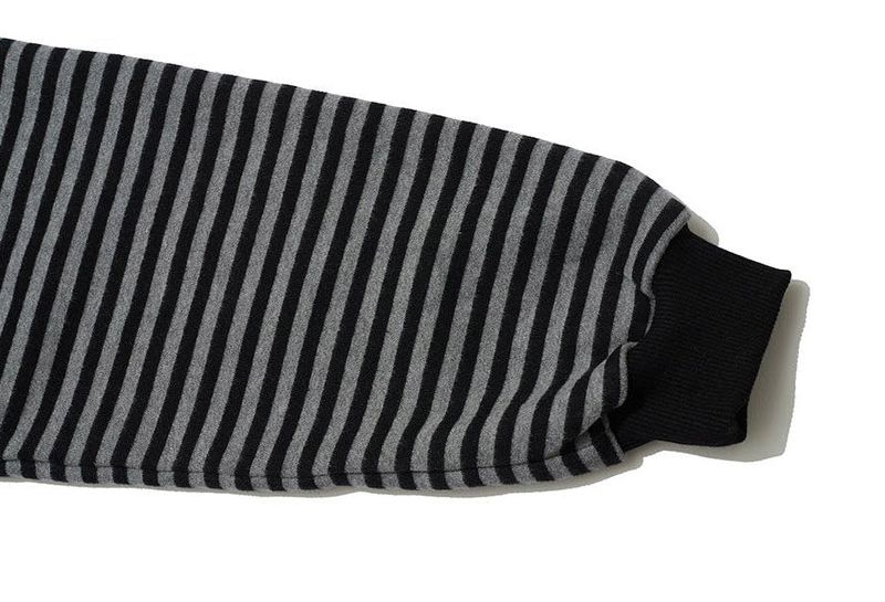 STRIPE WINGS FUR HOODIE ZIP-UP