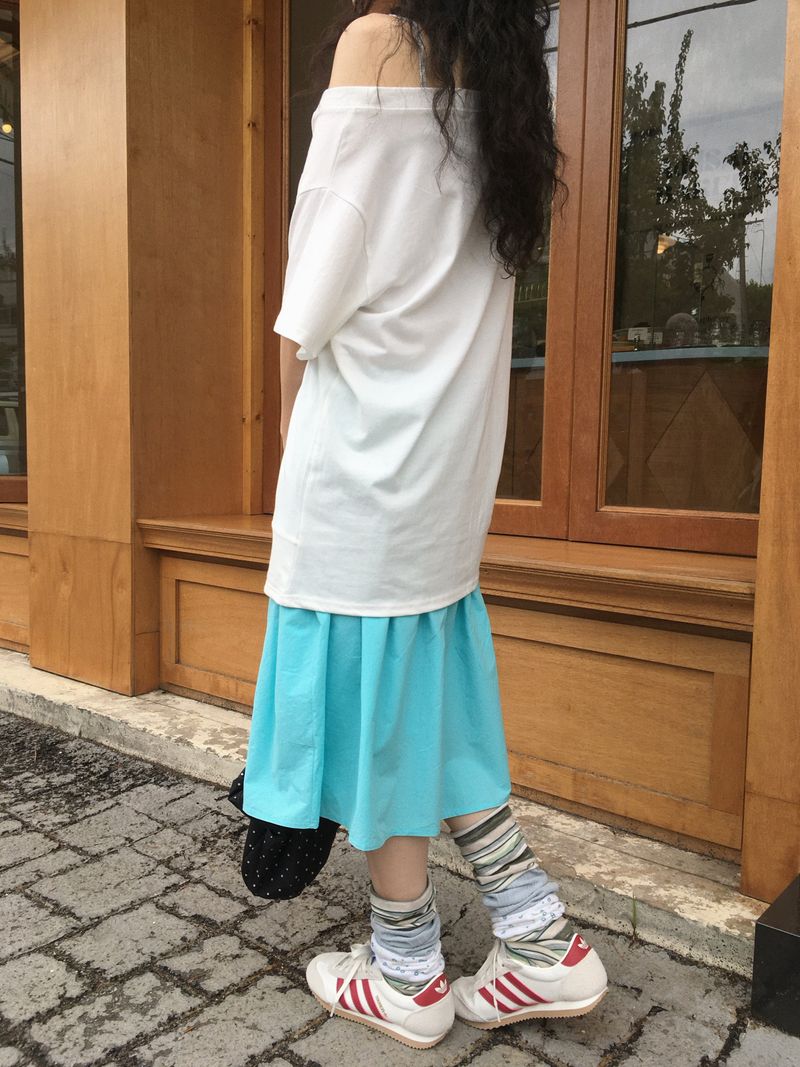 Button Midi Skirt