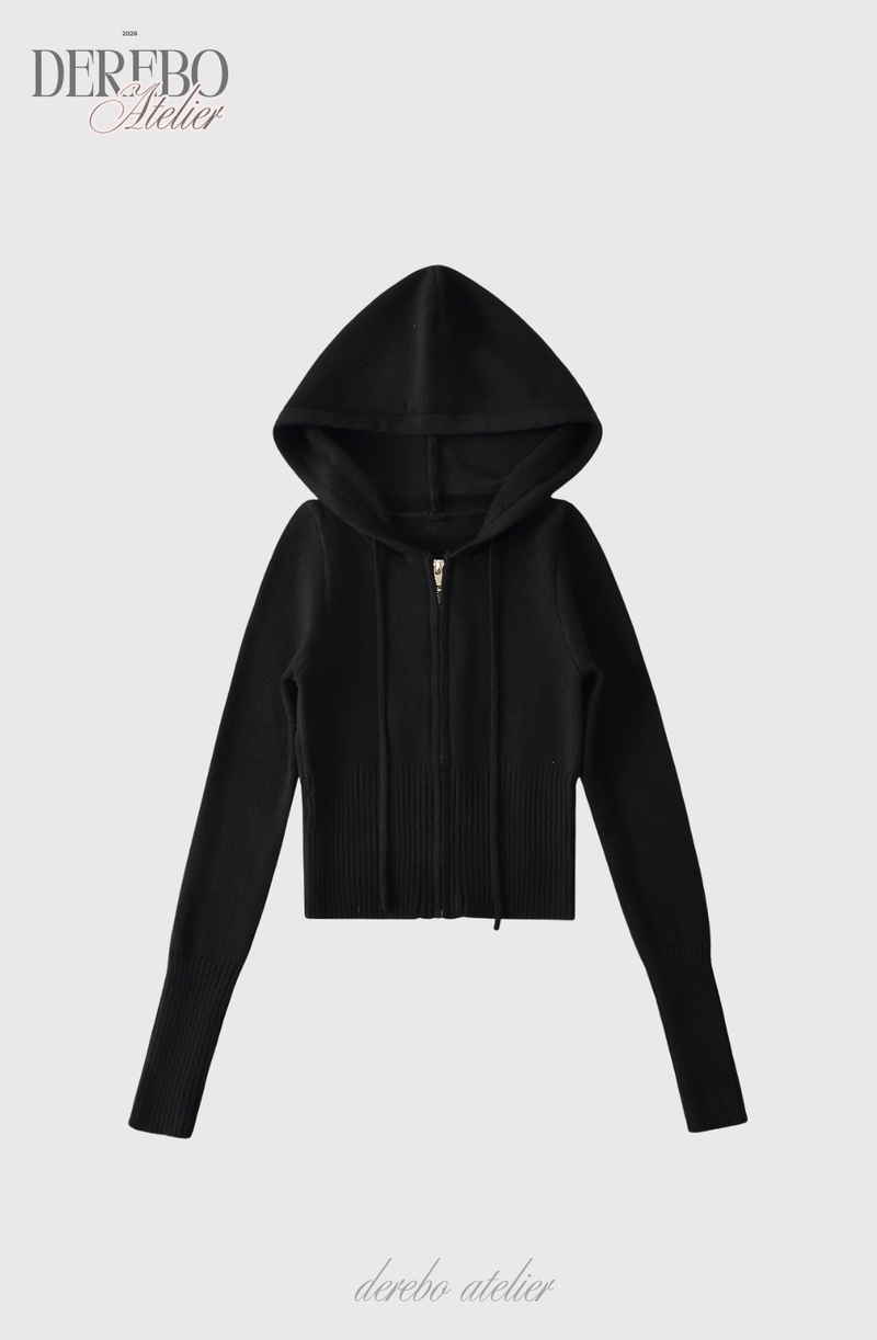 Cozy Knitwear Zip-up Training Set-up (TOP)