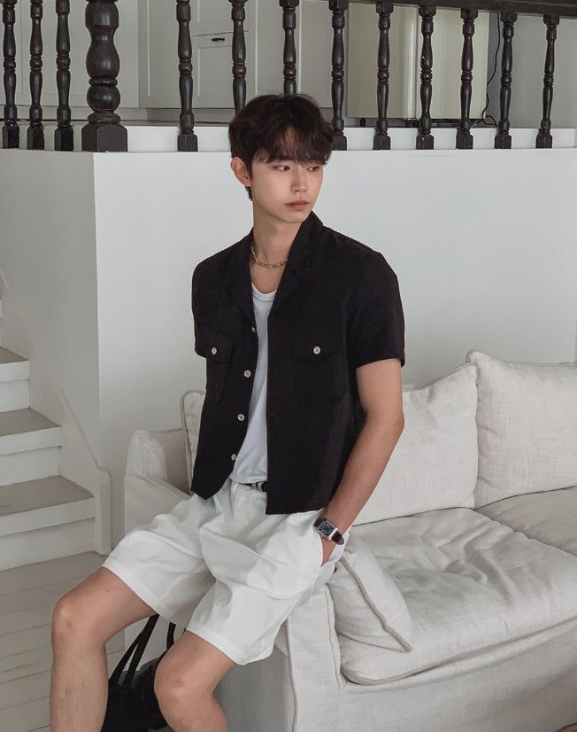 Morant Open Collar Short Sleeve Jacket