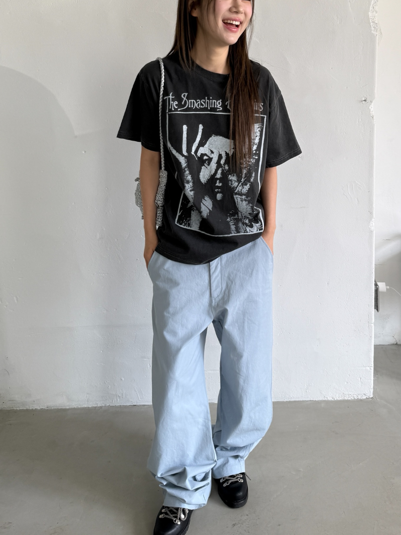 cotton wide chino pants
