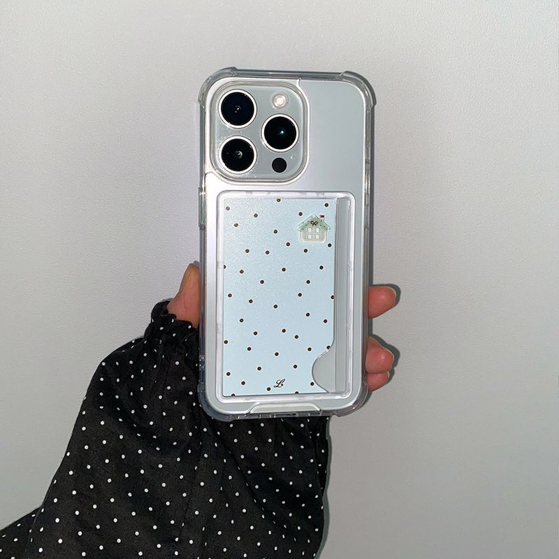 [MADE] RIBBON COTTAGE PHONE CASE MINT (clear pocket)