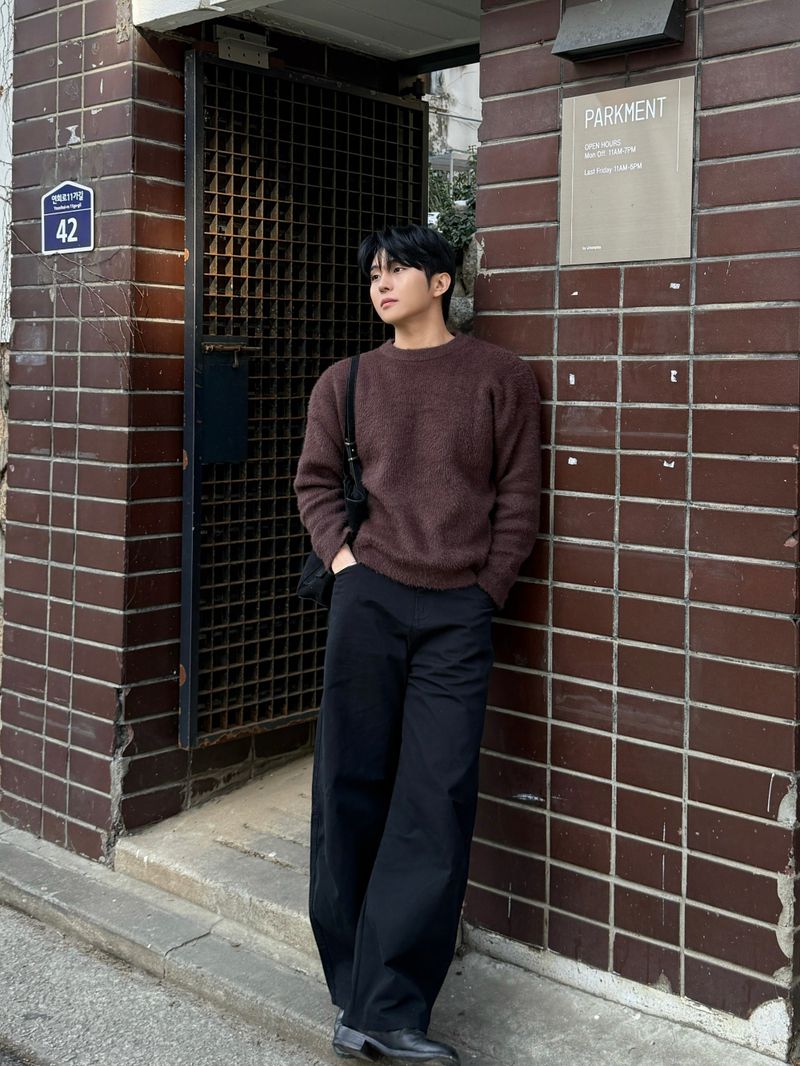 Way pintuck curved pants