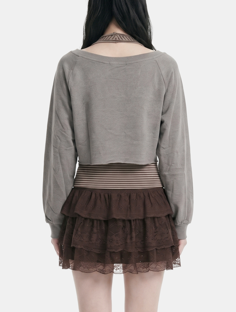 Mirielle Stripe Graphic Sweatshirt Set