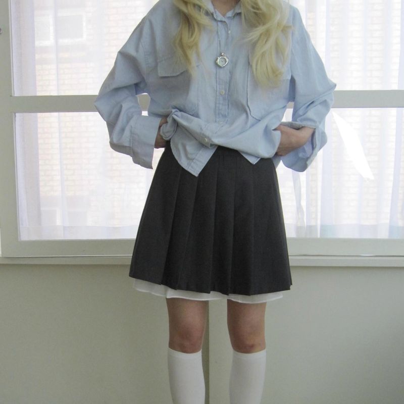 シフォンプリーツスカート