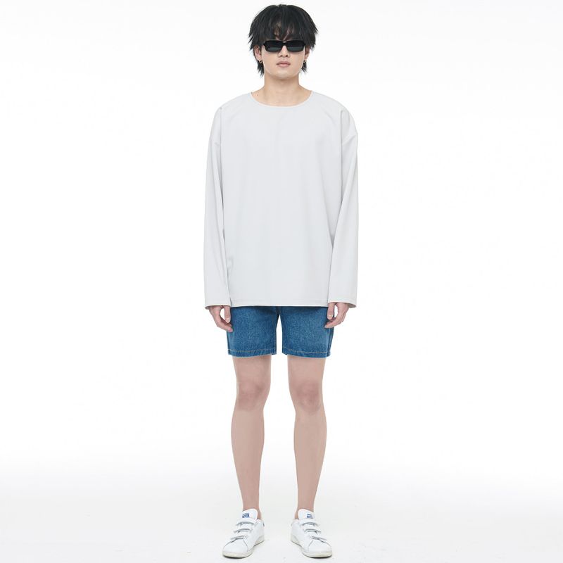 WOVEN T-SHIRT COOL GREY