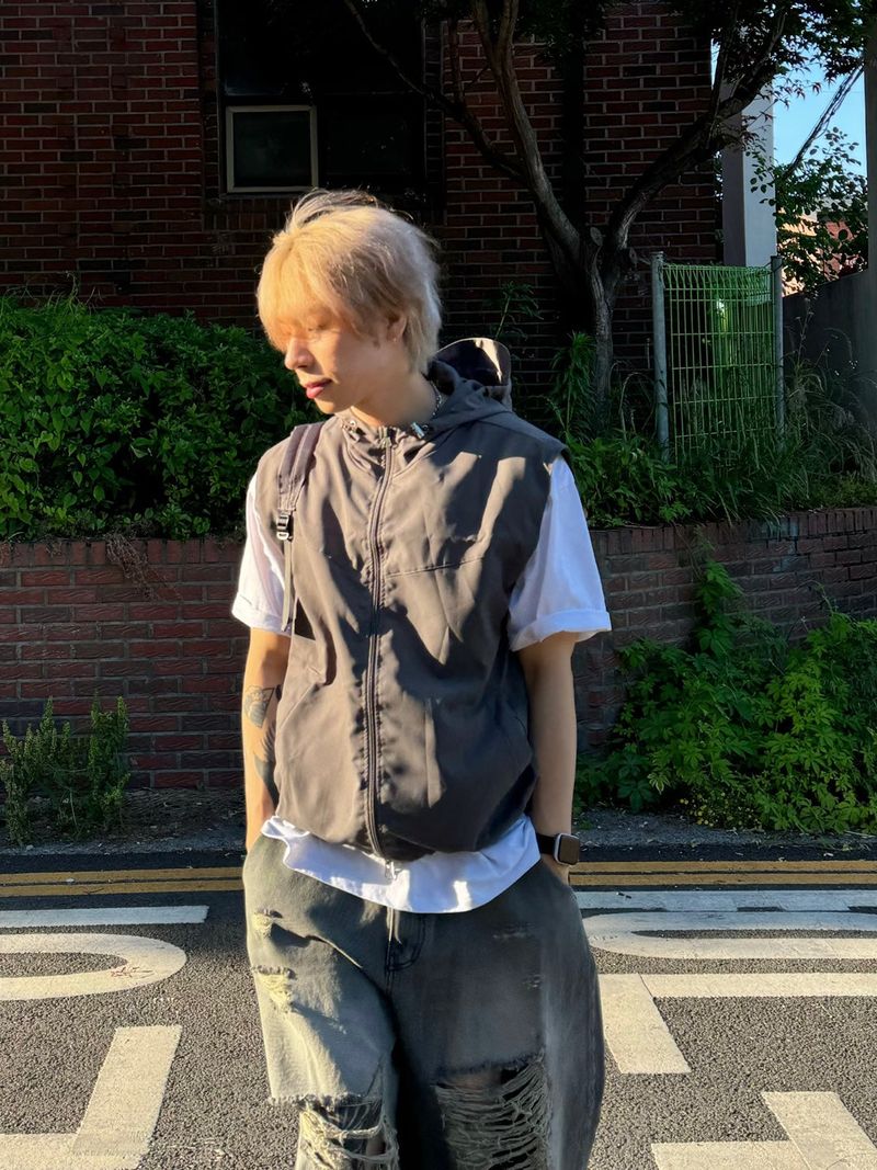 Tech poly hood vest 3C