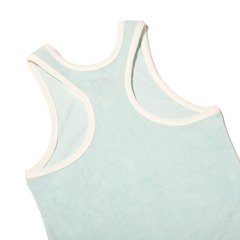 CHERRY SLEEVELESS TERRY DRESS [MINT]
