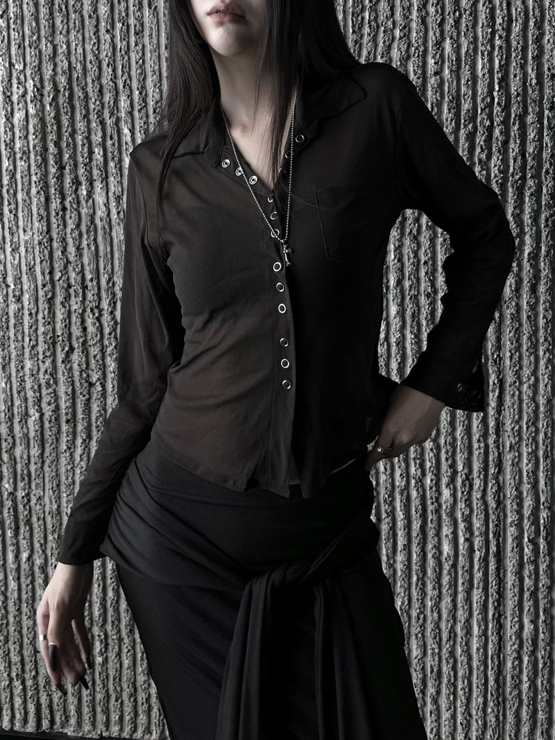 tint see-through layered shirt (2color)