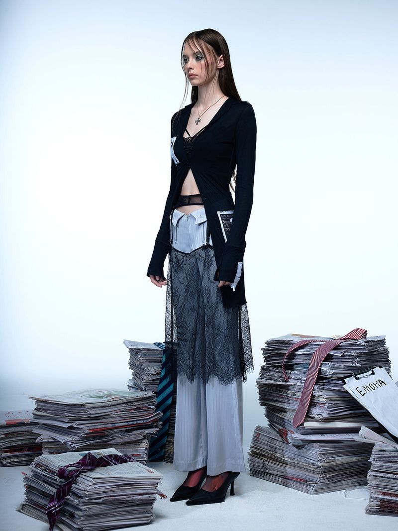 Emoha Movie patch elegant long shirt