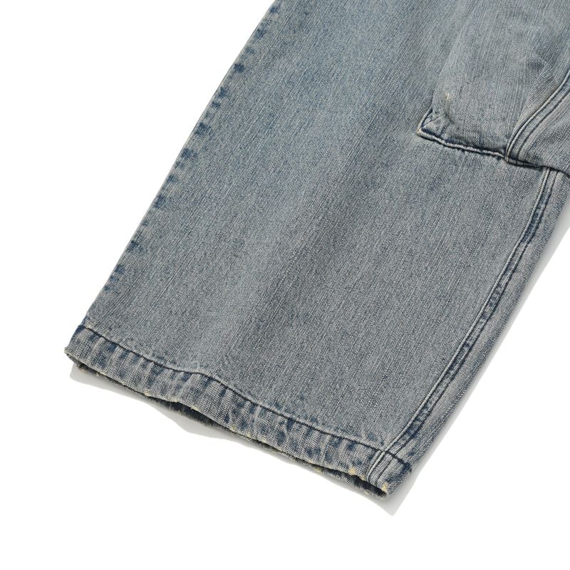 Blunt denim fatigue pants / Washed blue