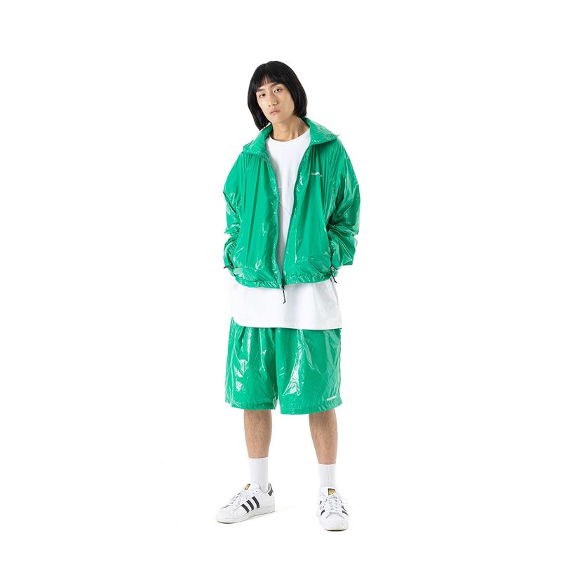 C LOGO ONE TUCK SATIN WIDE SHORT PANTS
