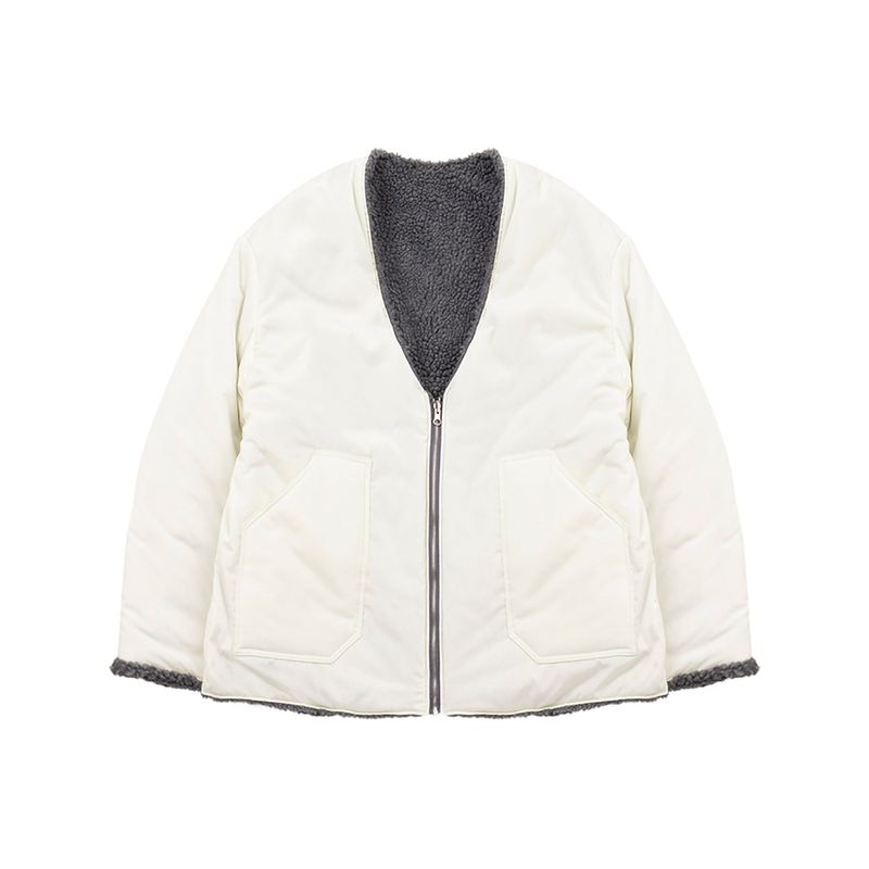 C.O.M.E（シーオーエムイー）の「[UNISEX] Reversible Padded Cardigan Coat (Off White)（Jackets/Outerwear）」