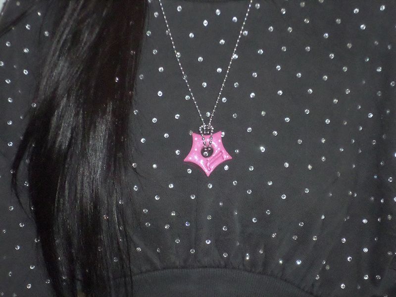 gleaming star dot necklace [pink]