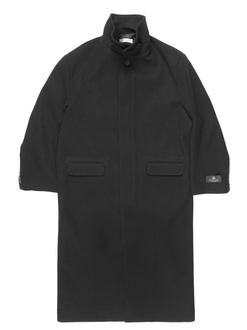 WOOL HIGHNECK LONG COAT