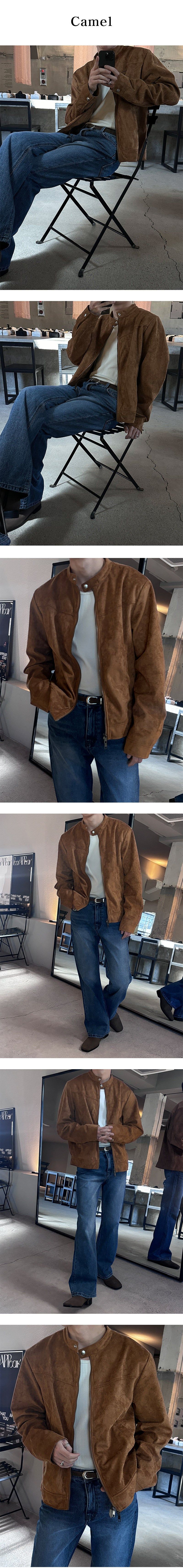 [S/F] Suede biker 2way jacket(3color)