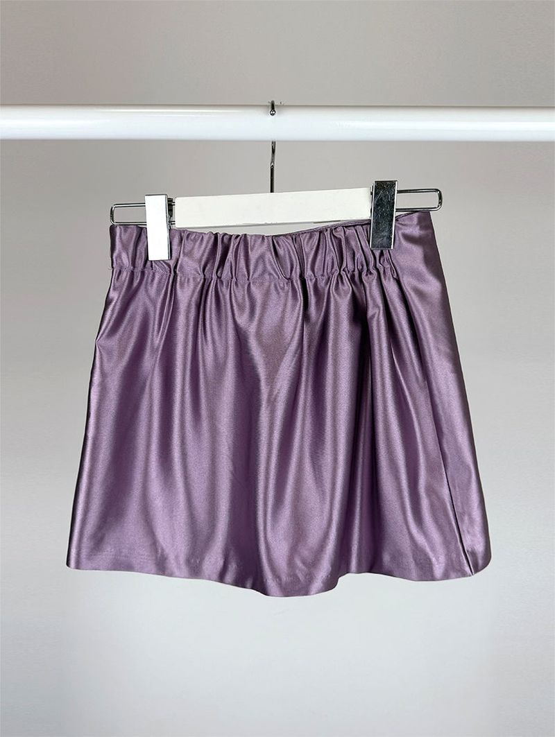SATIN PEARL MINI SKIRT (3C)