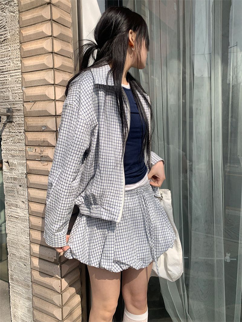 LIGHT CHECK BLOUSON (2C)