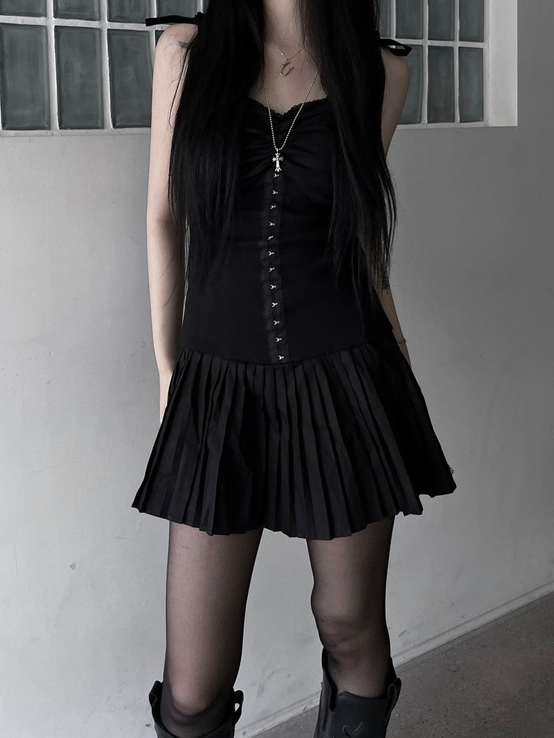 corset strap mini one-piece (2color)