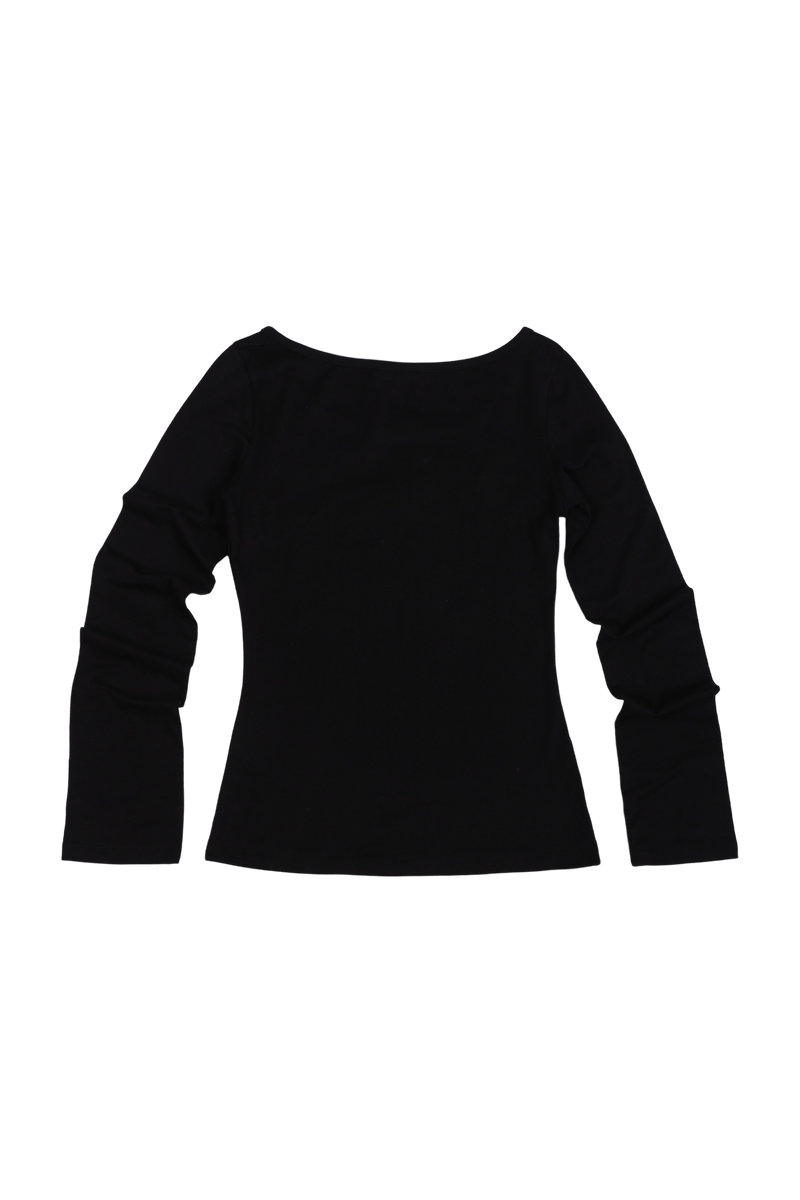 UNZIPPED LOGO T-SHIRT #BLACK