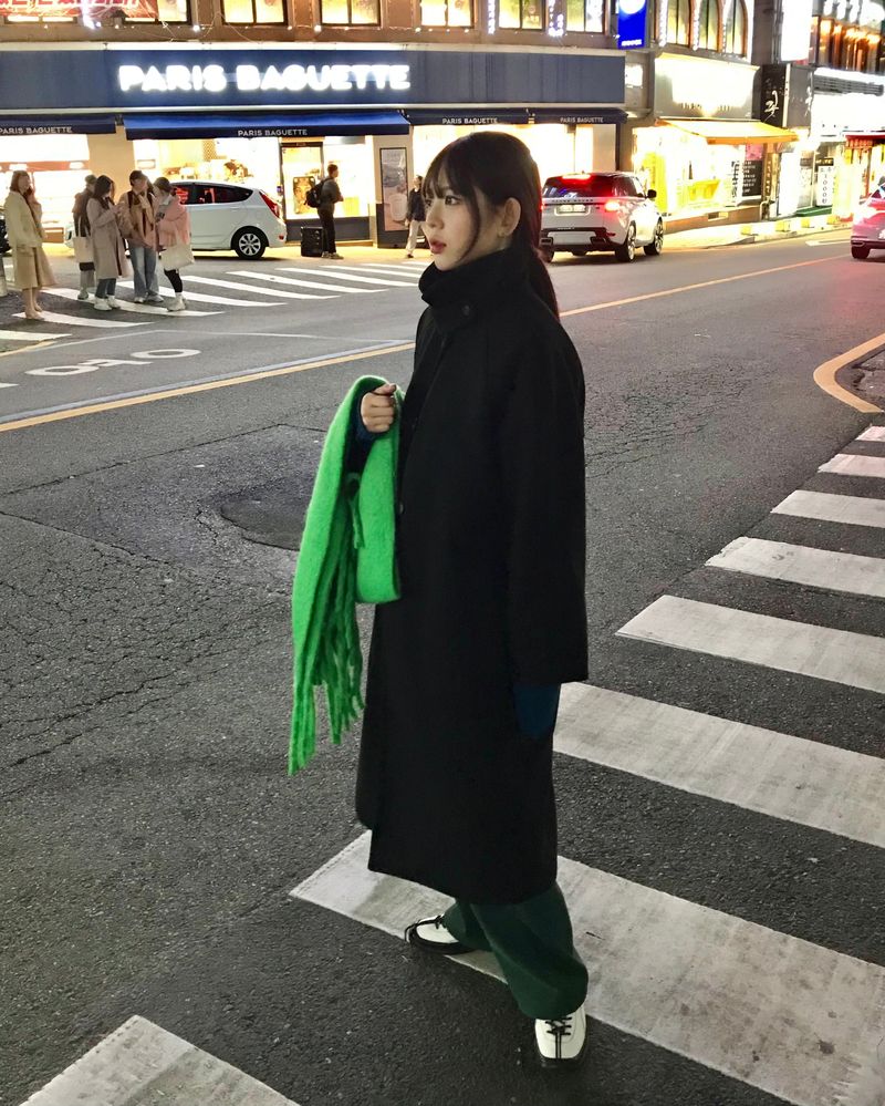 Guryane long balmaccan coat