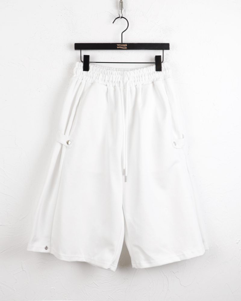 [UNISEX] Cuts Side Snap Capri Bermuda Pants