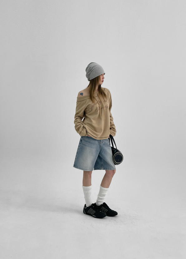 [B-DENIM] ESSENTIAL HALF SHORTS 040