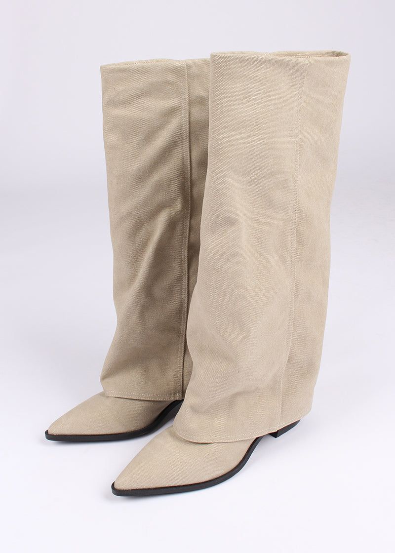 LINEN WESTERN BOOTS