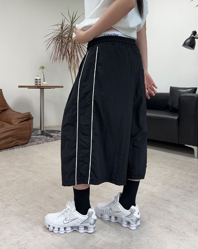 Tian Nylon Track Bermuda Pants
